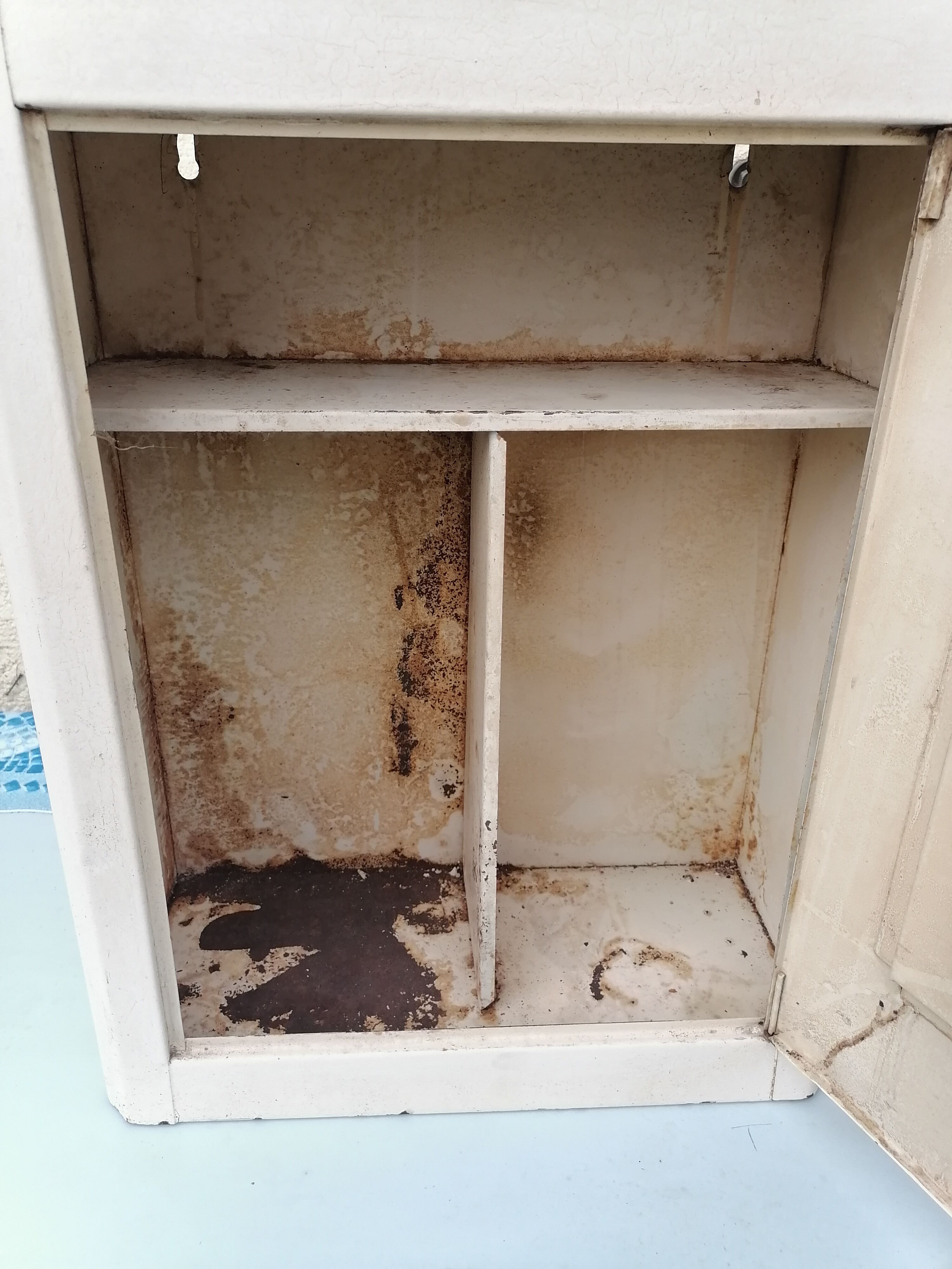 Toilet cabinet pharmacy old mirror tole