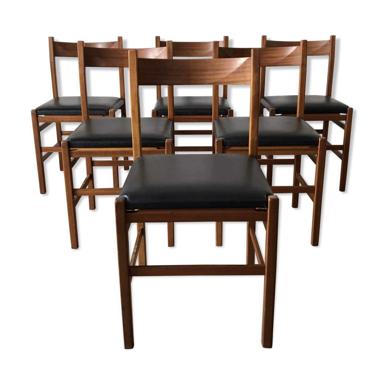 6 chaises scandinave années 60