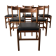 6 chaises scandinave années 60