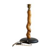 Lampe de table tronc acacia chêne années 1950