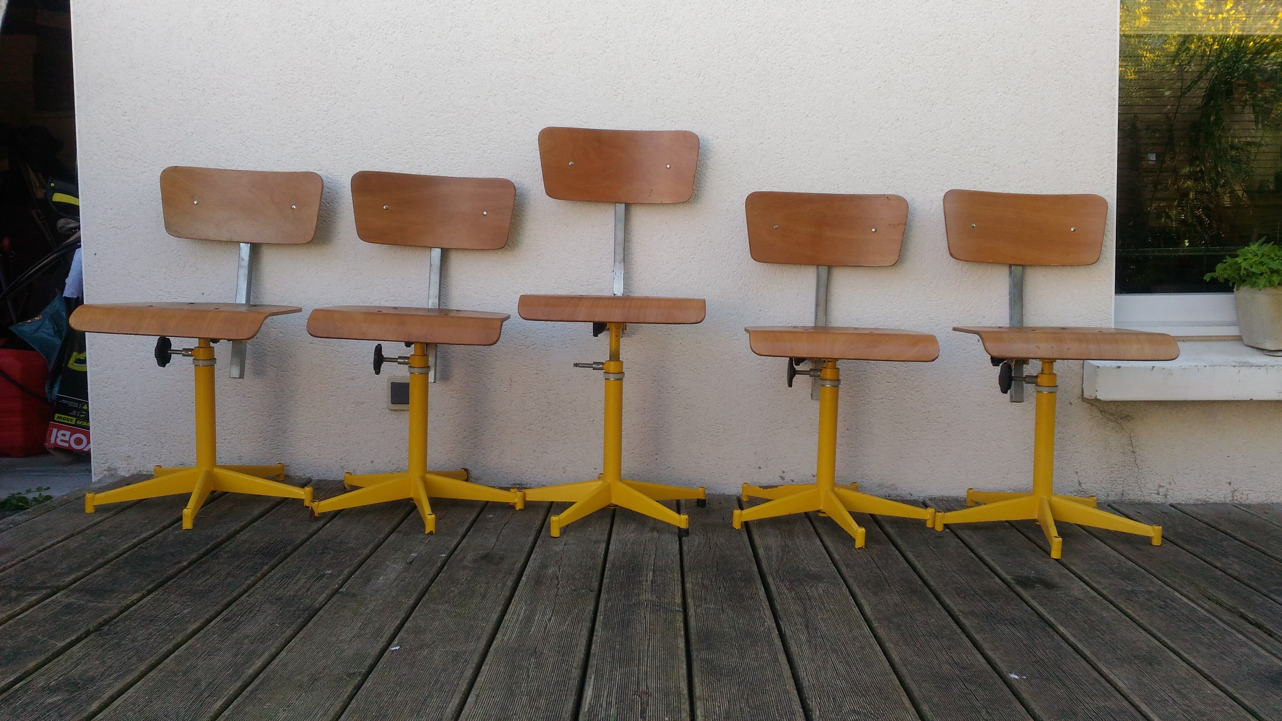 Five chairs of architect