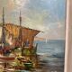Old painting, Marine, signed B Franco, 50s/70s