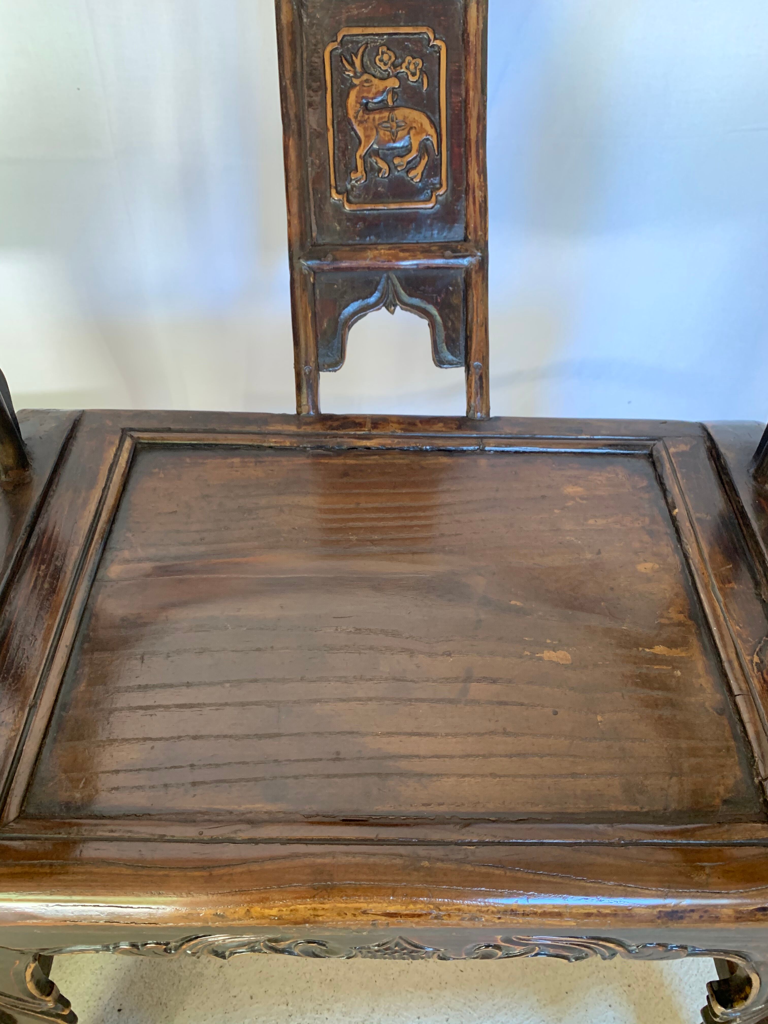 Pair of Chinese armchairs
