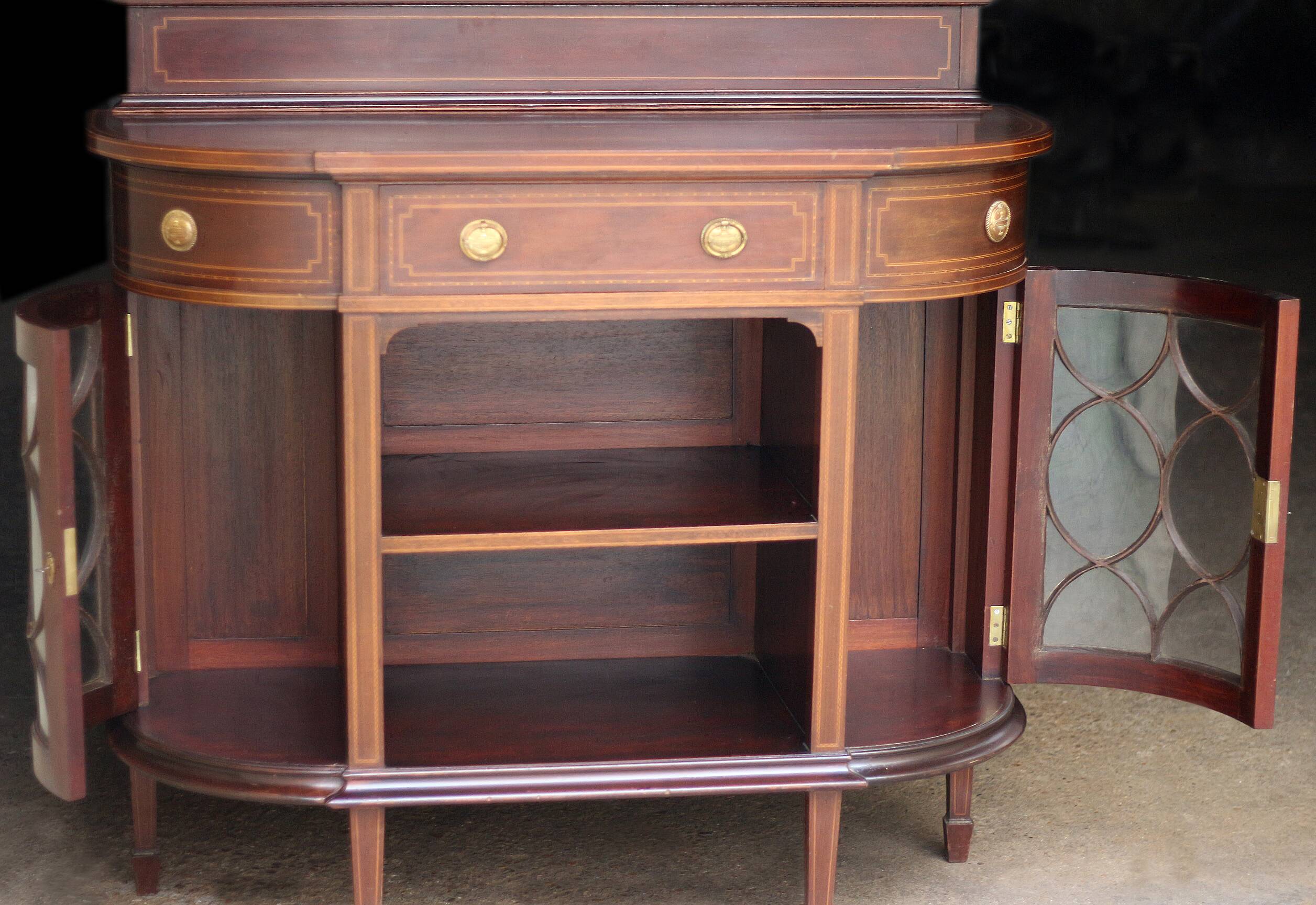 Elegant console by waring & gillow ltd, in mahogany veneer.