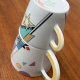 Teapot or coffee pot with cup from the German postmodern VIP collection by Seltmann Weiden, set of 2.