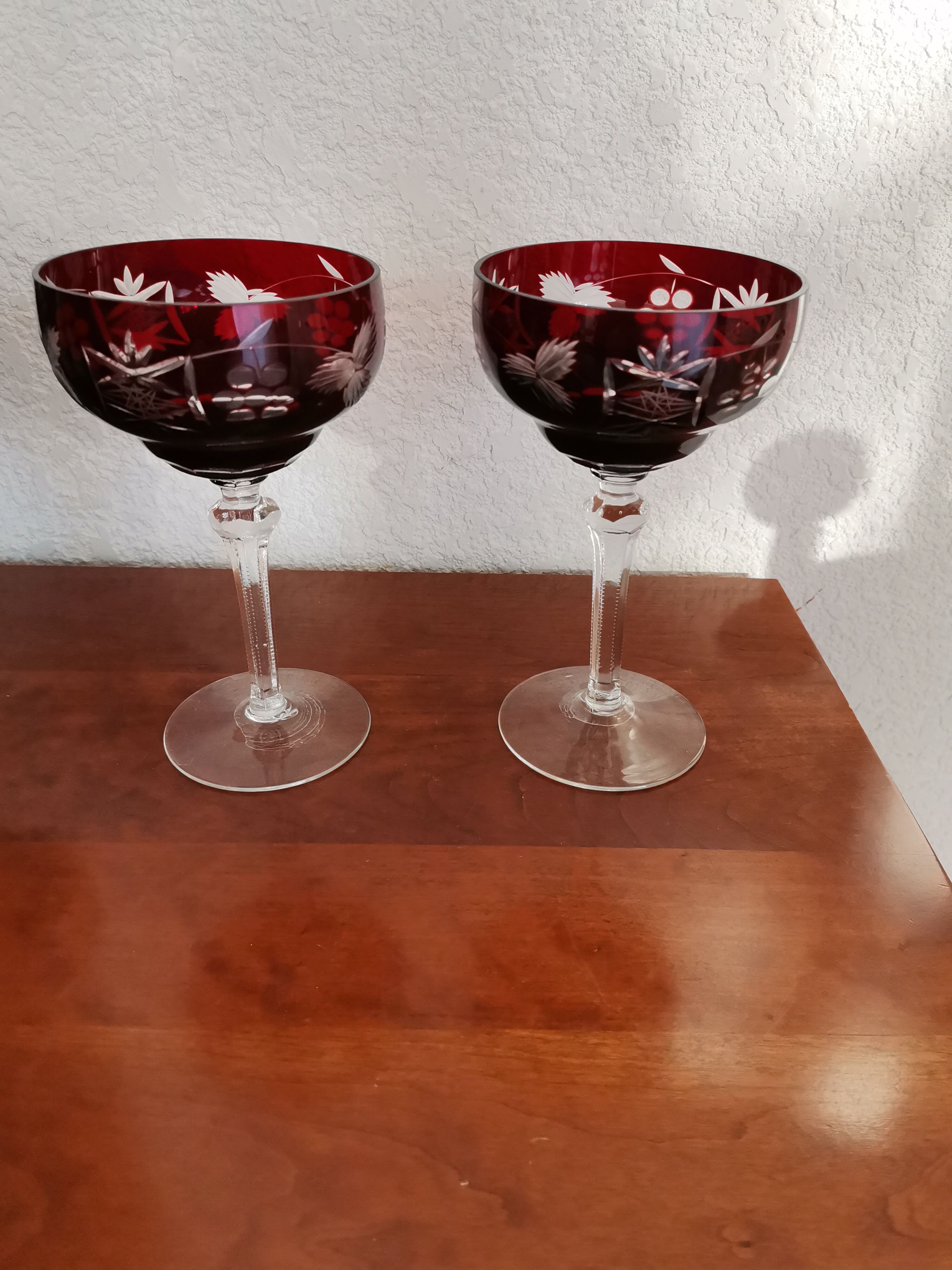 Crystal champagne glasses