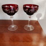 Crystal champagne glasses