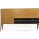 Sideboard vintage blond wood massif vintage 1950 from Charles Ramos