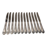 12 silver-plated table knives by silversmith Florinet Frionnet