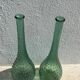 Two large blown glass vases