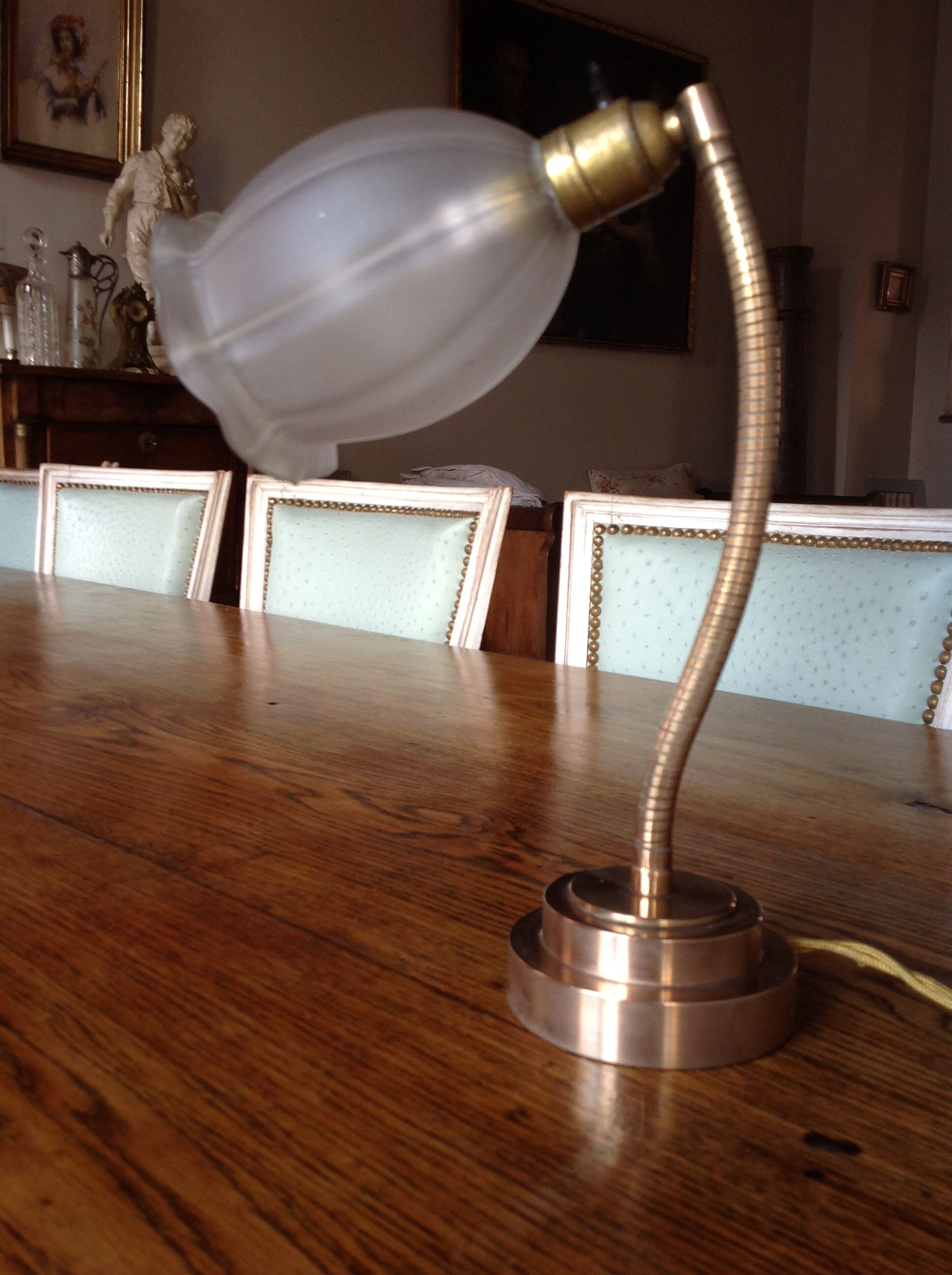 Bronze lamp, adjustable, early 20th century