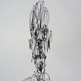 Alberto GIACOMETTI: Bust of a man - Signed lithograph