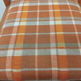 Pair of Vintage Wooden / Orange Fabric Chairs