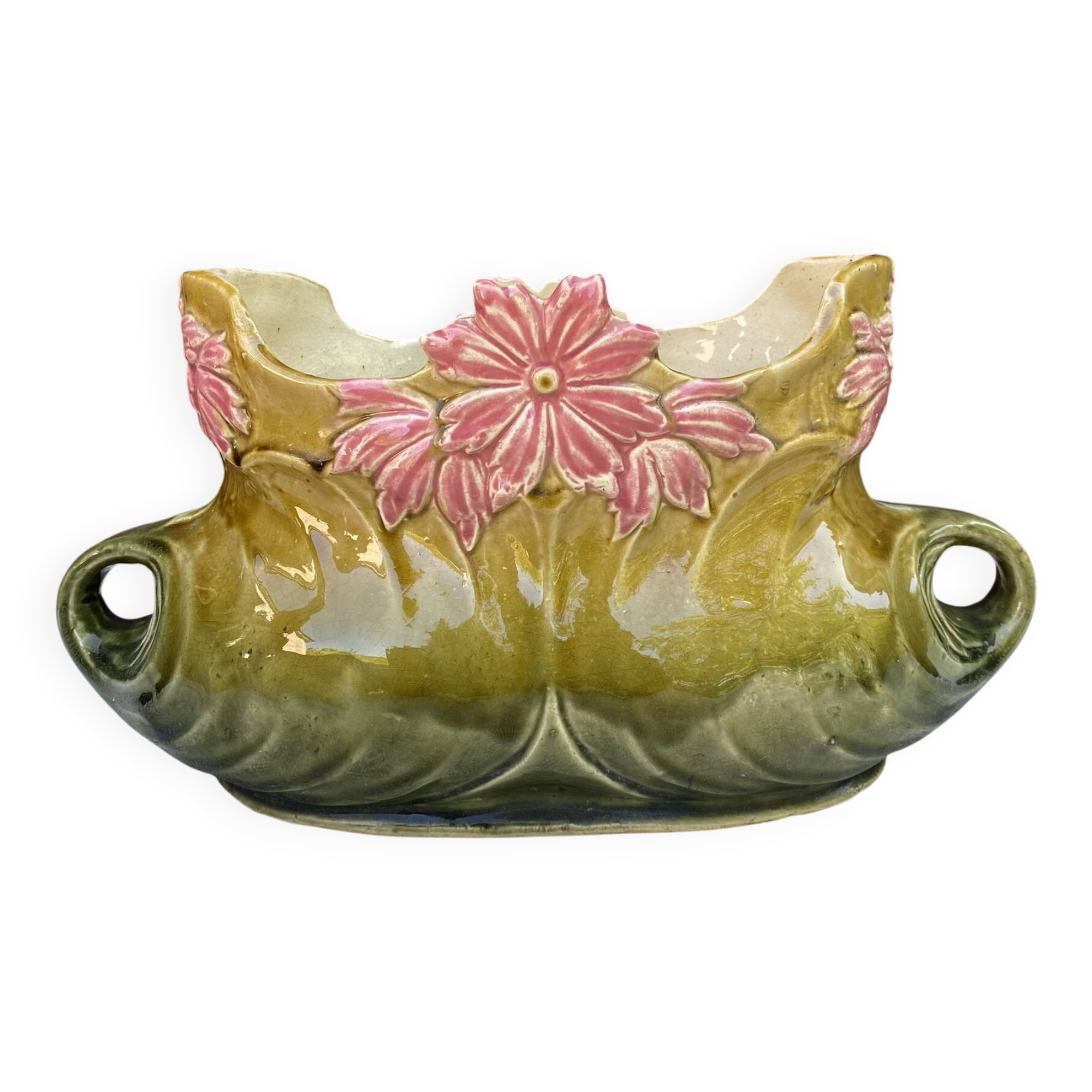 Art Nouveau slipware jardinière