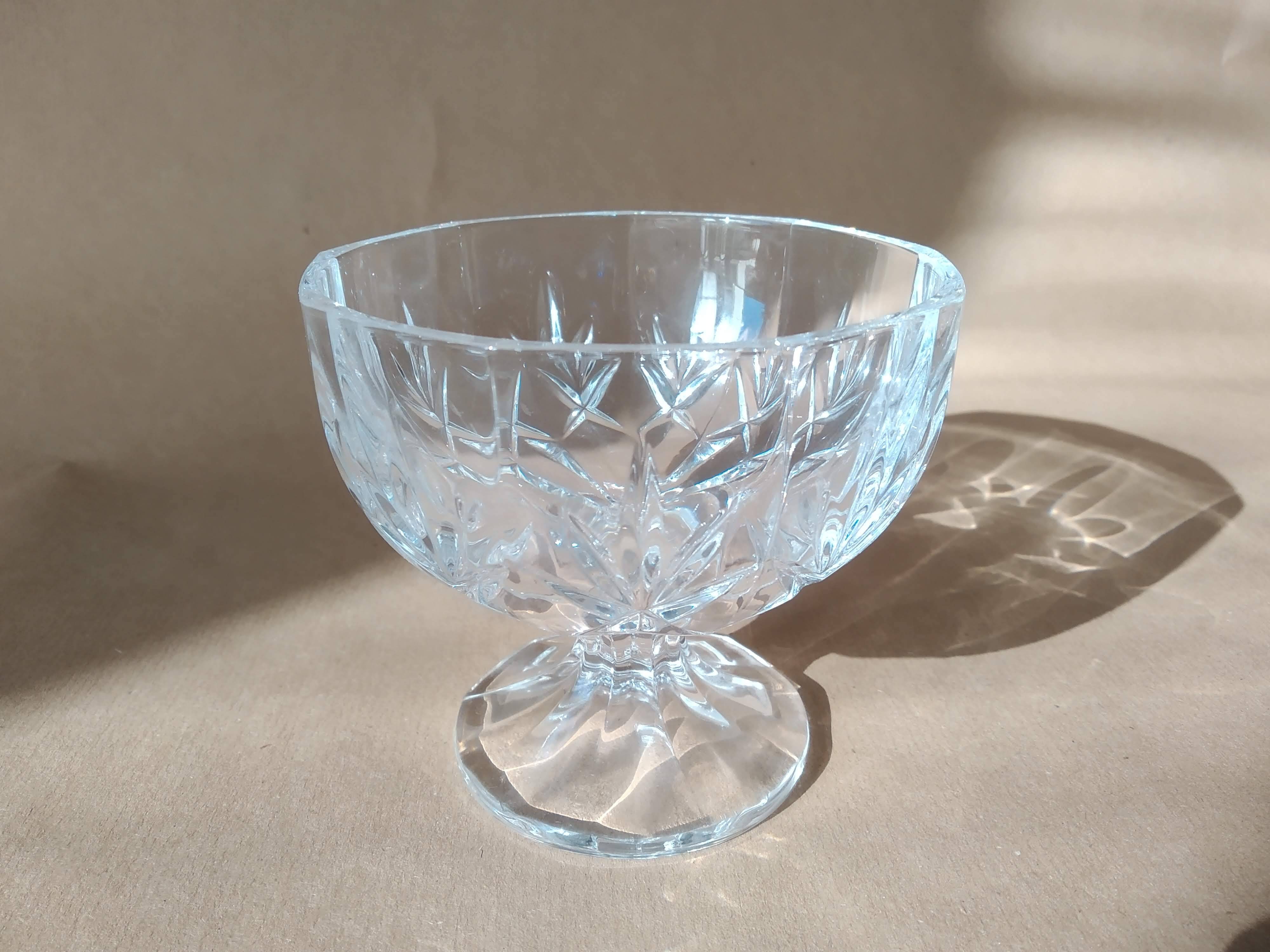 Vintage Cut Crystal Footed Candy Box *