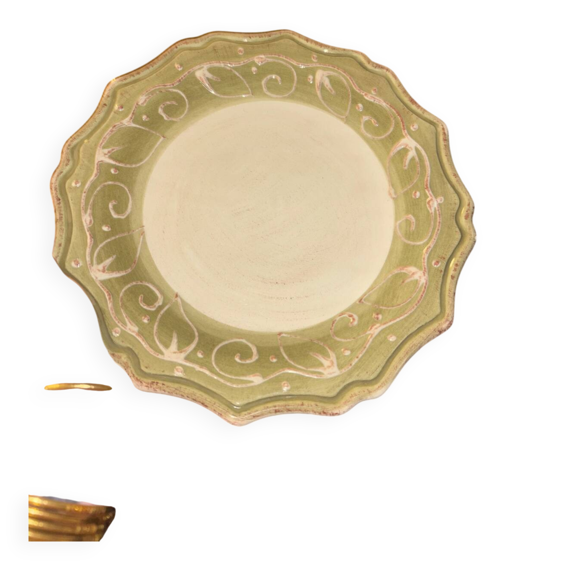 Set of 8 dessert plates in earthenware - the red cedar