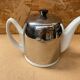 Old teapot salam thé guy degrenne white ceramic + stainless steel vintage