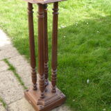Old wooden saddle, 4 columns, chiseled,