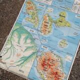 Old MDI map of the French overseas departments and territories - DOM-TOM