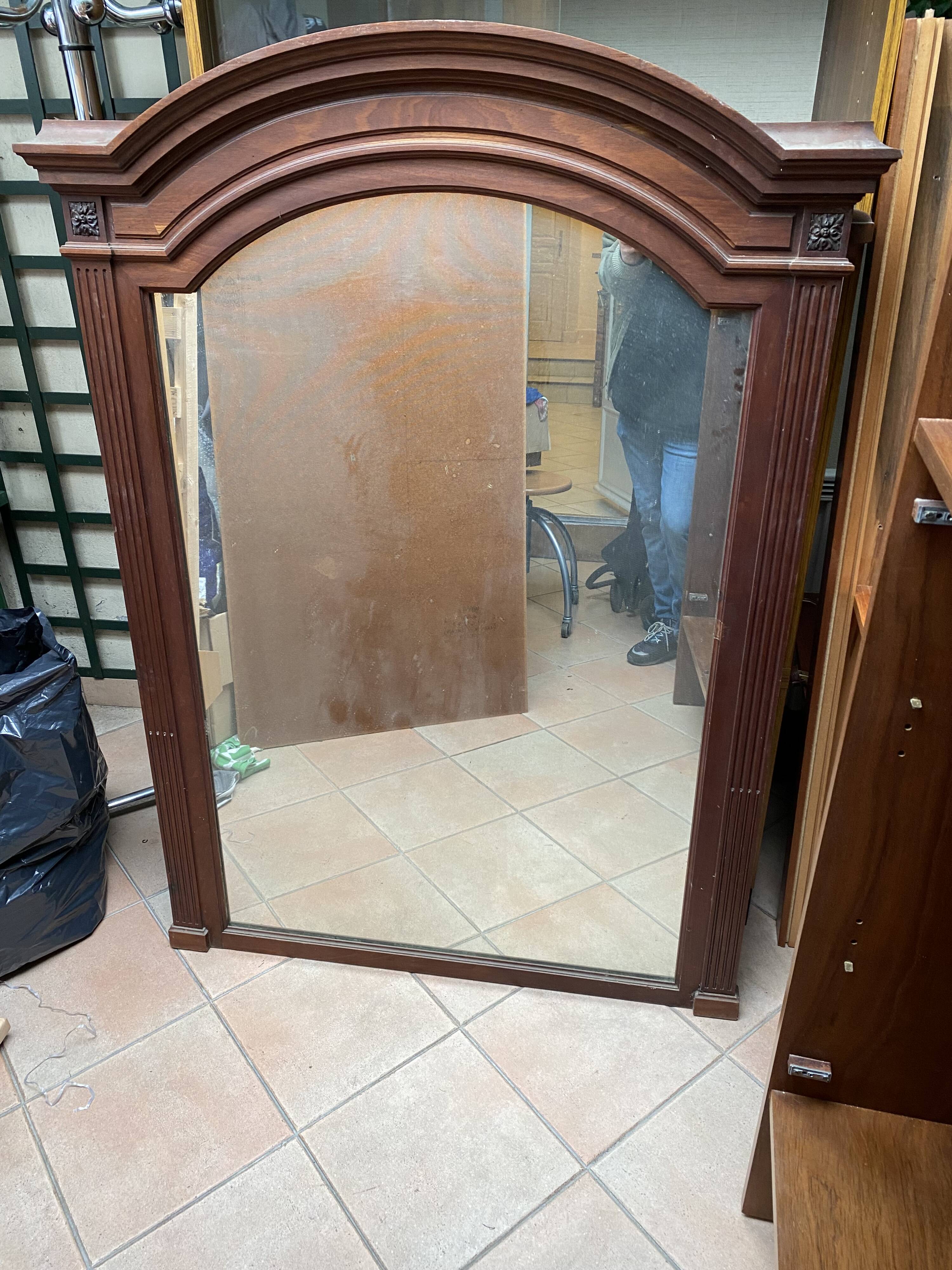 Trumeau grand miroir bois