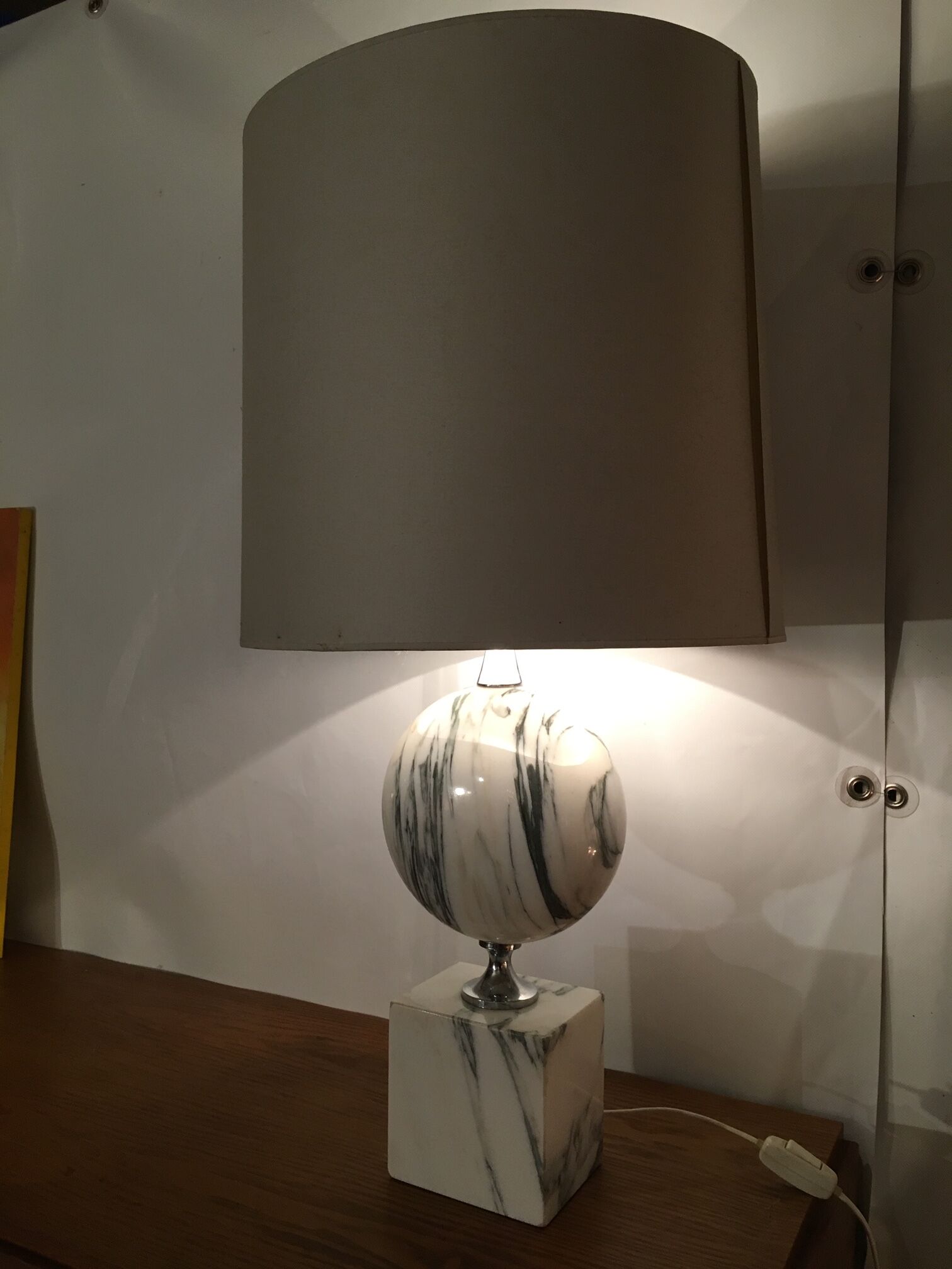 Marble barber lamp from the 70s