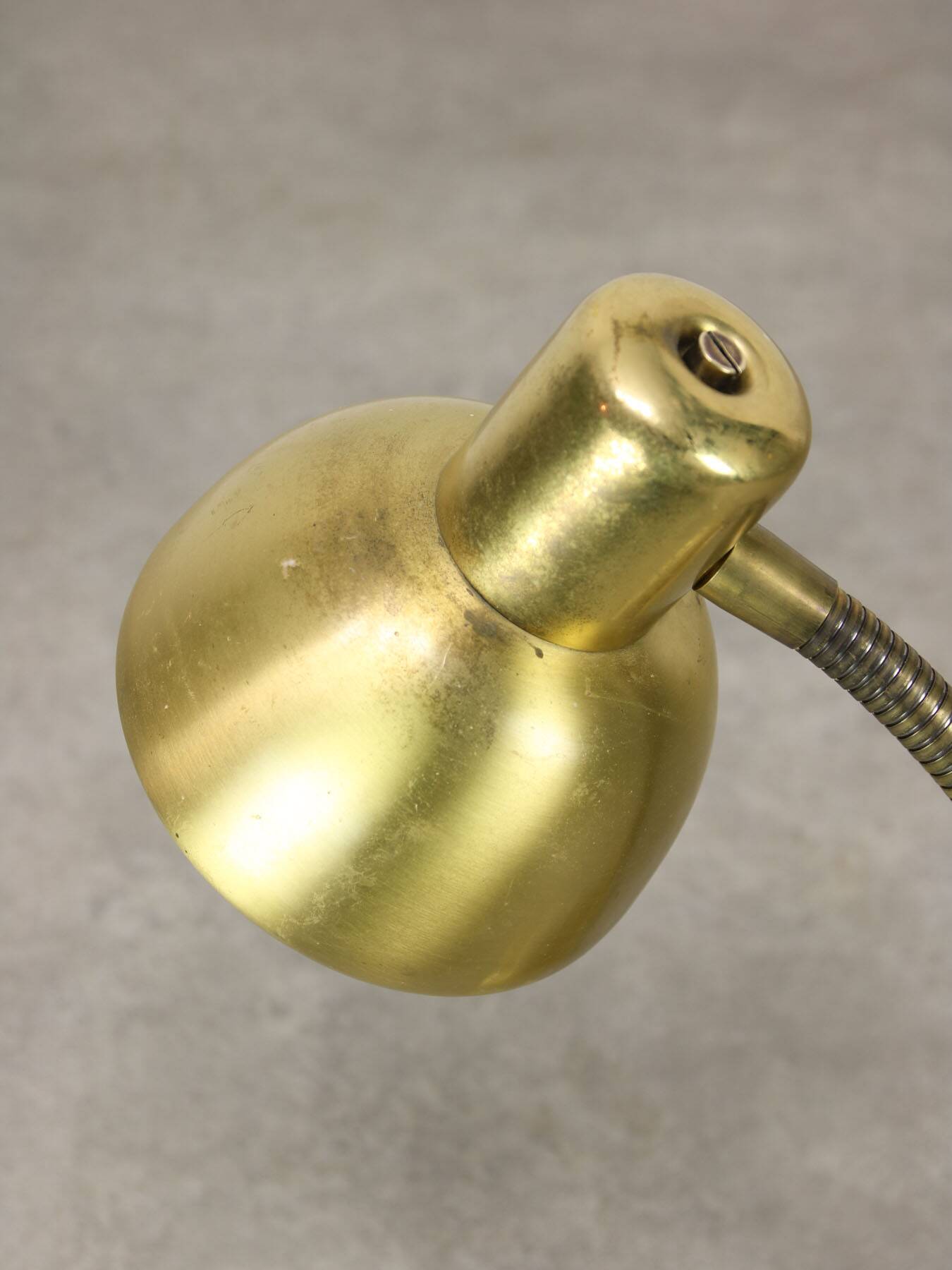 Vintage Italian Brass Gooseneck Table Lamp