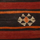 3x10 Red Brown Kilim Runner Rug 80x303Cm