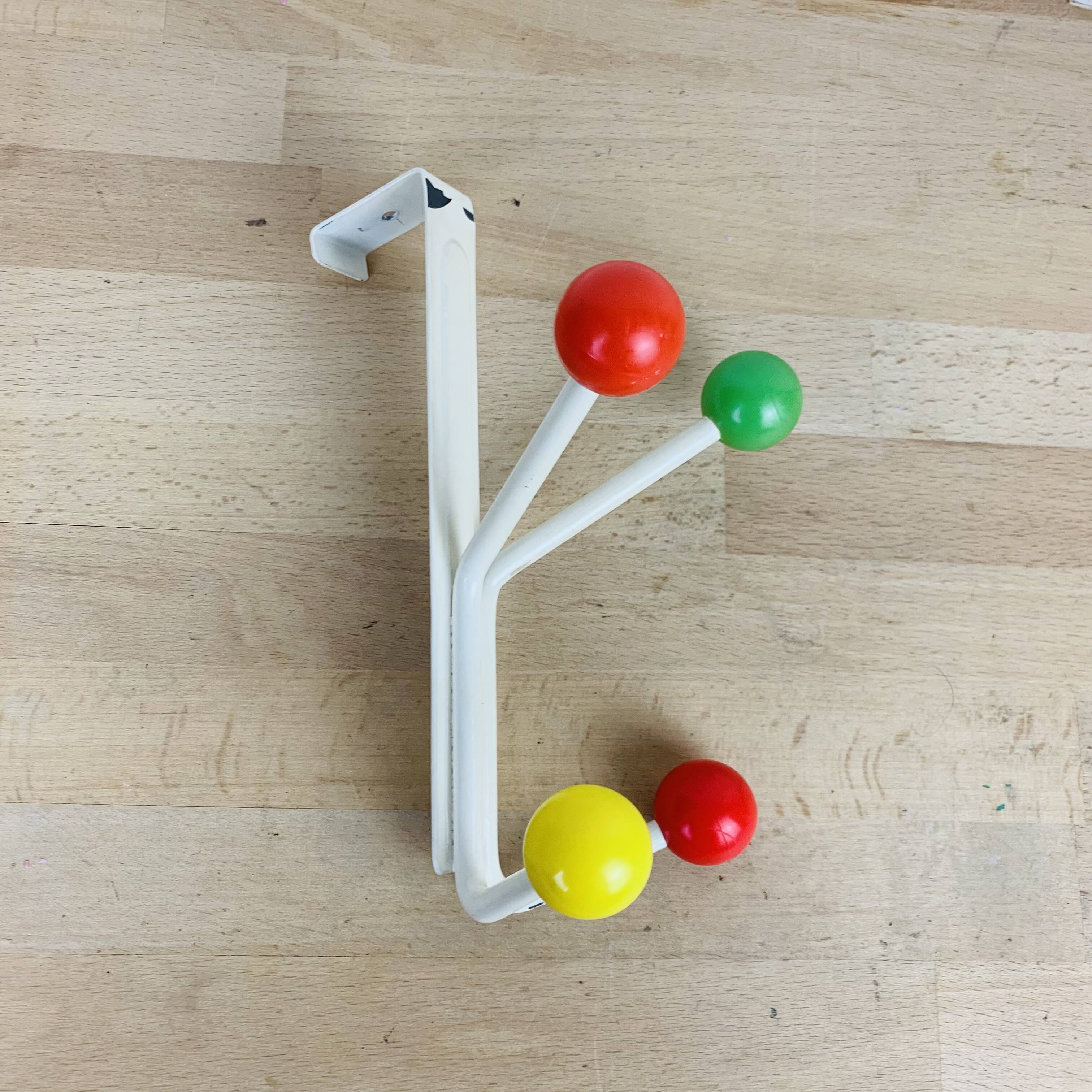 Multicolored ball door hook