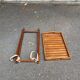 Scandinavian folding serving trolley in solid wood 1980
