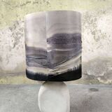 Vintage owl lamp made of natural stone