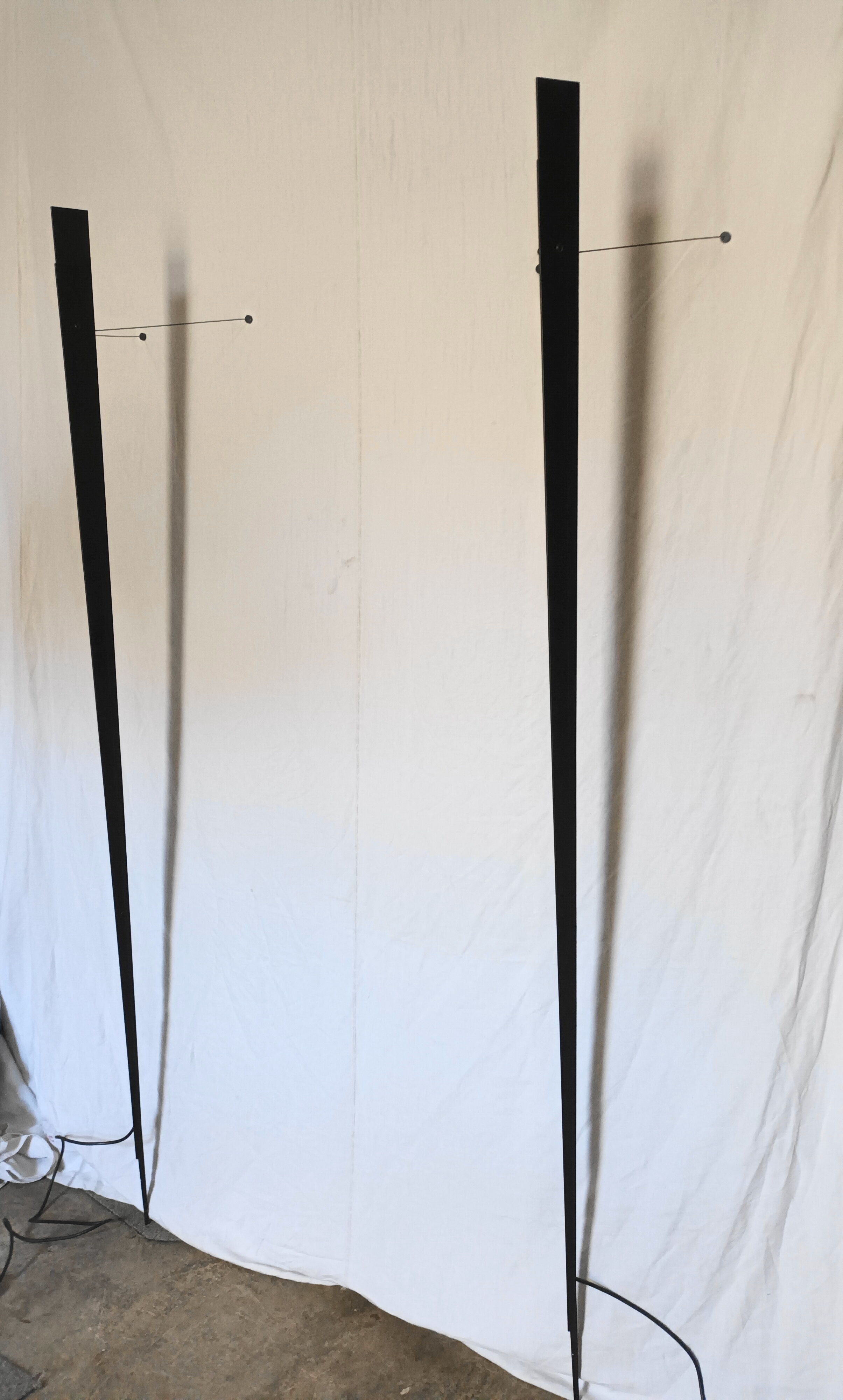 Pair of torchiere wall lamps by Gilles Derain for Lumen Center Italia