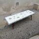 Vintage ceramic coffee table compass legs