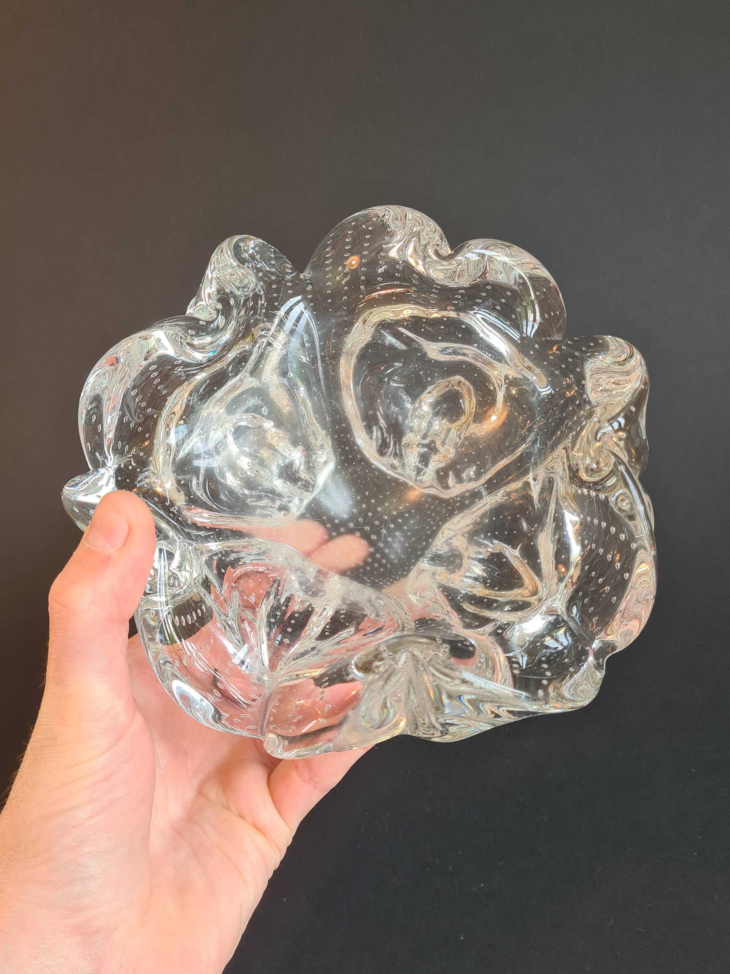 Murano Bullicante style pocket emptier: Bubbles of Elegance