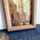 Orientalist oil, wooden and glass frame