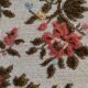Antique Louis XV style shepherdess armchair in floral flocked fabric