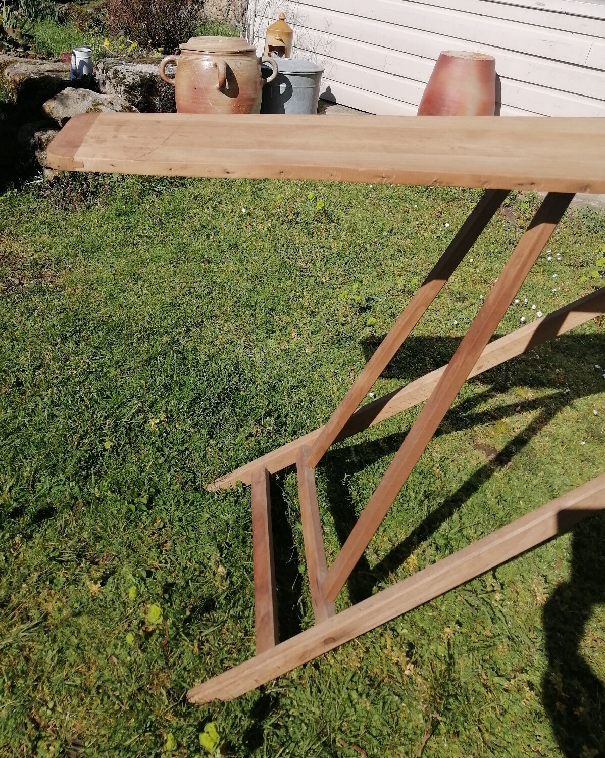 Wooden ironing board