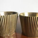 Scandinavian brass vases set, 1950s