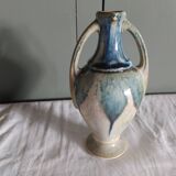 Old amphora vase in flamed glazed stoneware