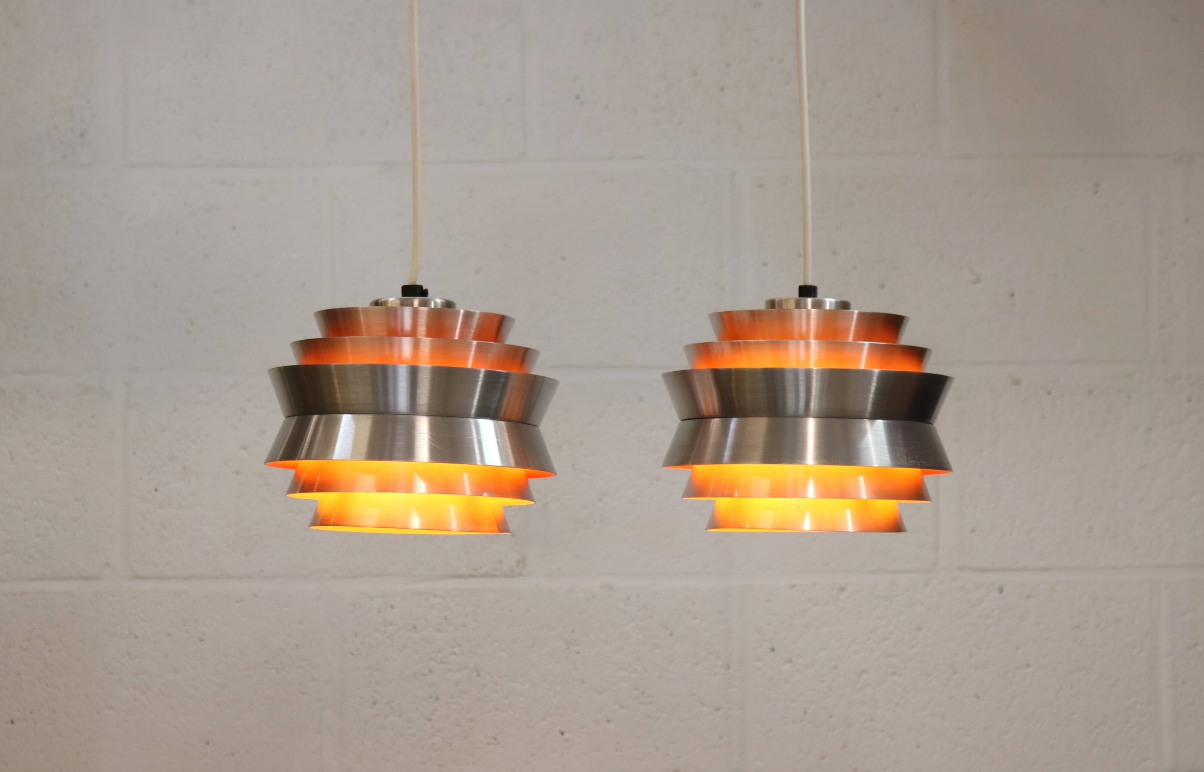 Swedish pair of pendant lamps | carl thore pendel | 1970s