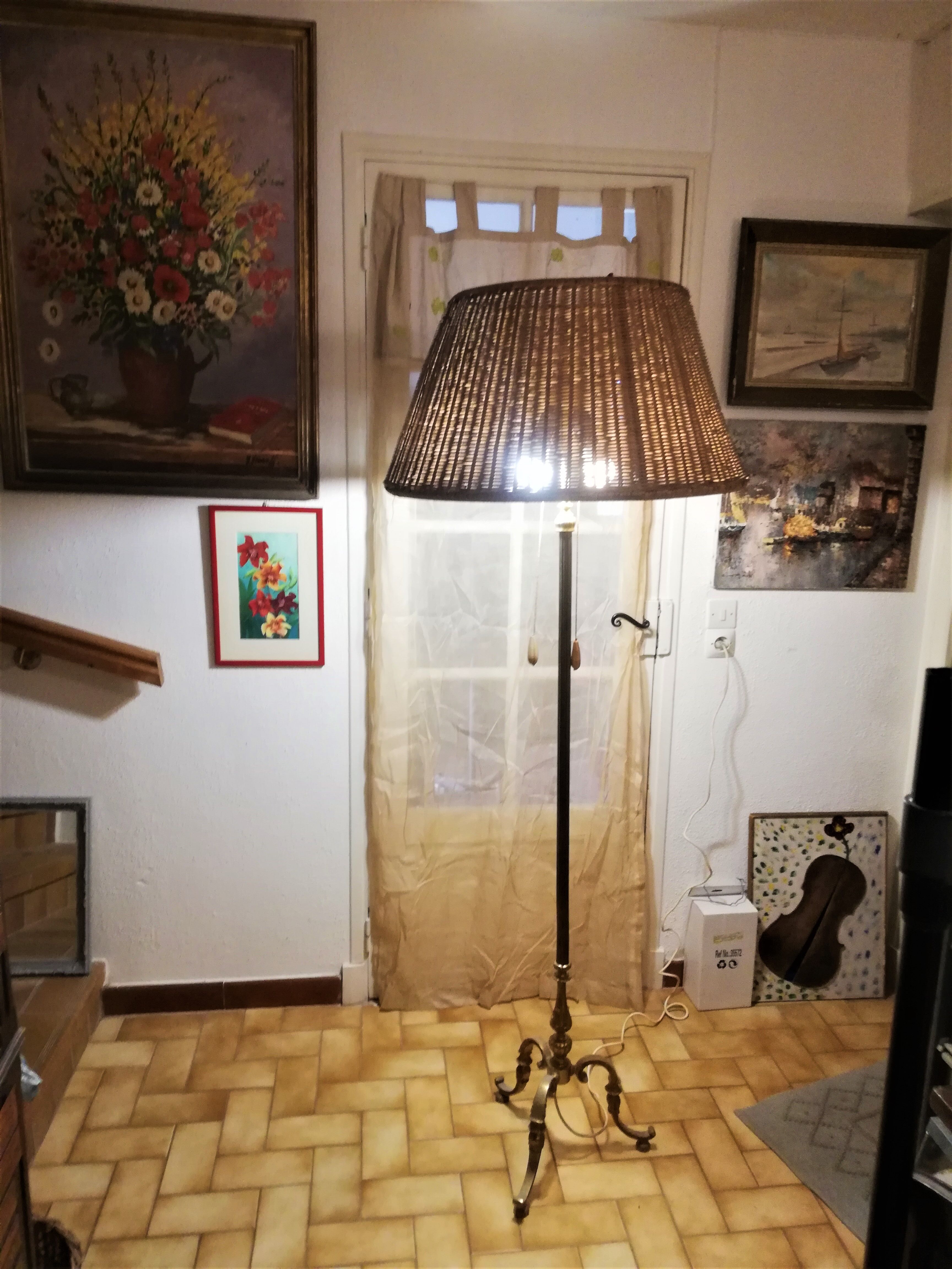 Tripod lamp bronze 1930/1950 style Louis XV