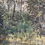 "Trees" oil on cardboard signed