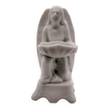 Bénitier religieux en biscuit/porcelaine représentant un ange