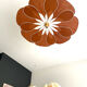 Suspension florale lin et rotin