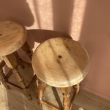 Solid wood bar stool