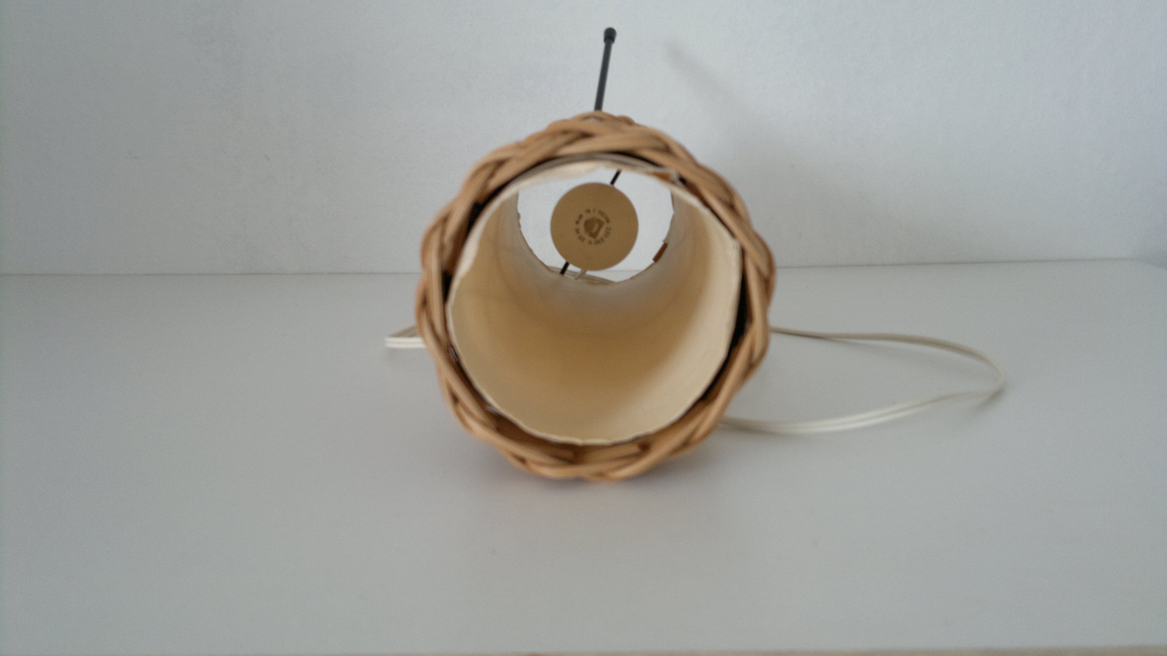 Old lamp rattan wicker vintage