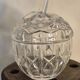 Vintage crystal apple candy box