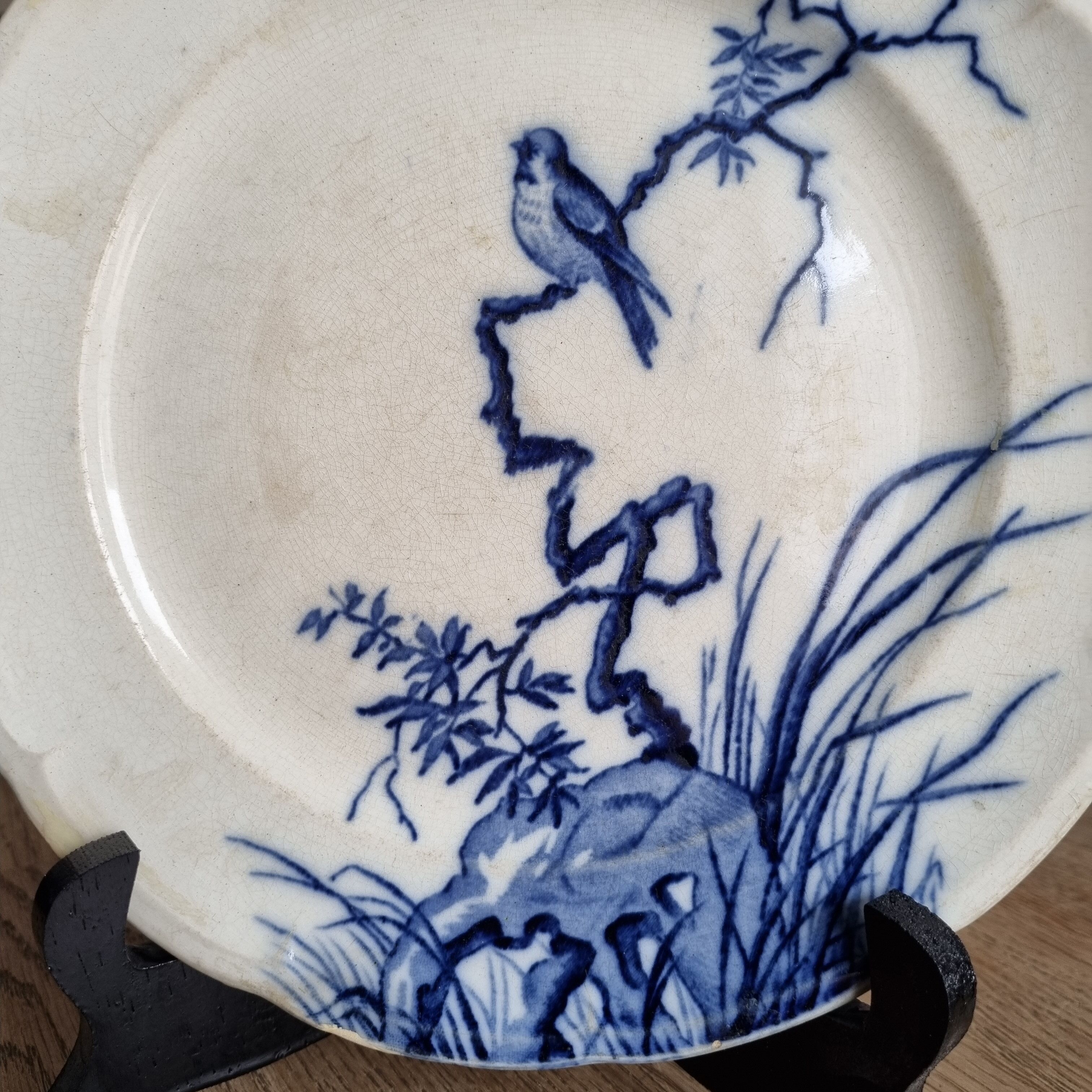 Japanese Longwy earthenware plate