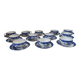 Magnificent 12-Piece Porcelain Cup and Saucer Set