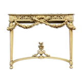 Louis XVI console in lacquered wood around 1850-1880