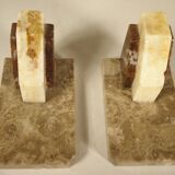Art deco marble bookends